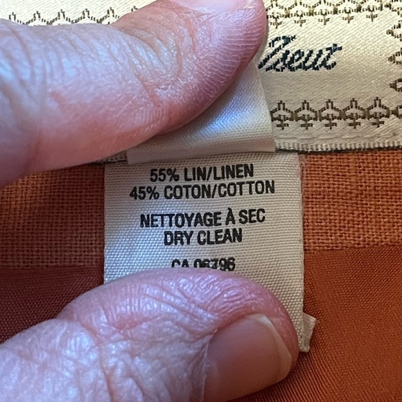 TRISTAN & ISEULT burnt orange linen skirt – size 9 - Picture 3 of 8